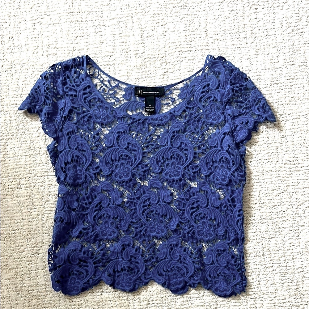 Blue Lace Top